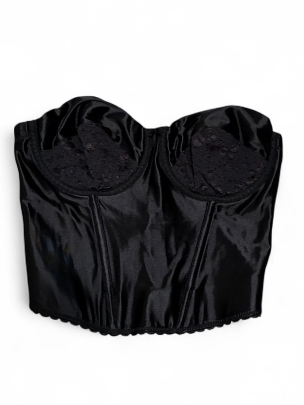 Vintage Maidenform Black Longline Bustier Bra